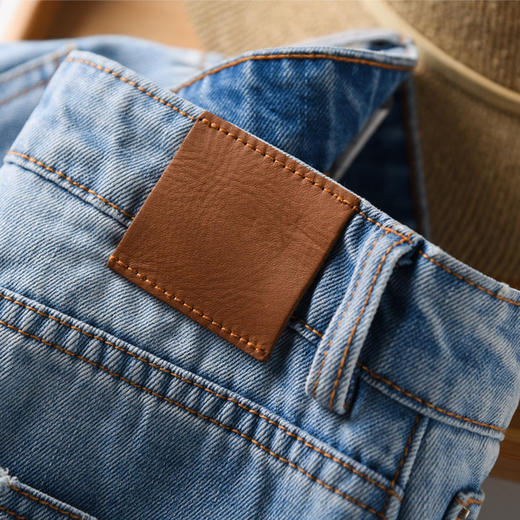 【服饰鞋包】泫雅高腰牛仔阔腿裤女薄款宽松潮垂感显瘦显高直筒裤子 商品图3