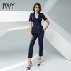 IWY/藏青色条纹短袖西装长裤套装团队职业装CP10215 商品缩略图10