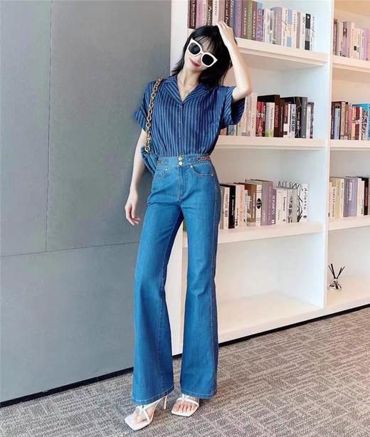 3楼阿玛施AMASS牛仔复古喇叭裤 商品图4