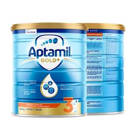 爱他美 金装加强奶粉3段 900克 两罐装 澳洲