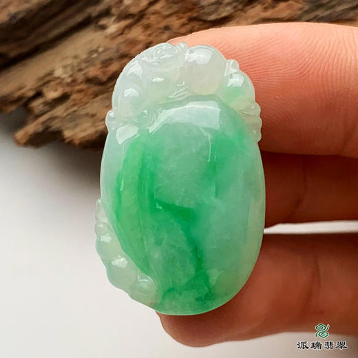 派瑞翡翠 翡翠挂件 冰糯种 绿色 商品图2