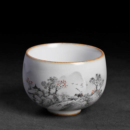 景德镇汝窑主人杯开片茶具汝瓷品茗杯功夫茶杯个人品茗杯 商品图1