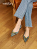 westory2021秋季新品气质金属饰品尖头浅口女单鞋W21CE71441 商品缩略图1