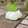 和田玉（羊脂白玉）籽料挂件--财福双得70.75g 商品缩略图1
