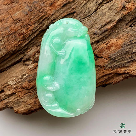 派瑞翡翠 翡翠挂件 冰糯种 绿色 商品图1