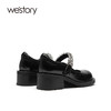 westory2021秋季新品气质钻链圆头粗跟玛丽珍女单鞋S21CE34571 商品缩略图2
