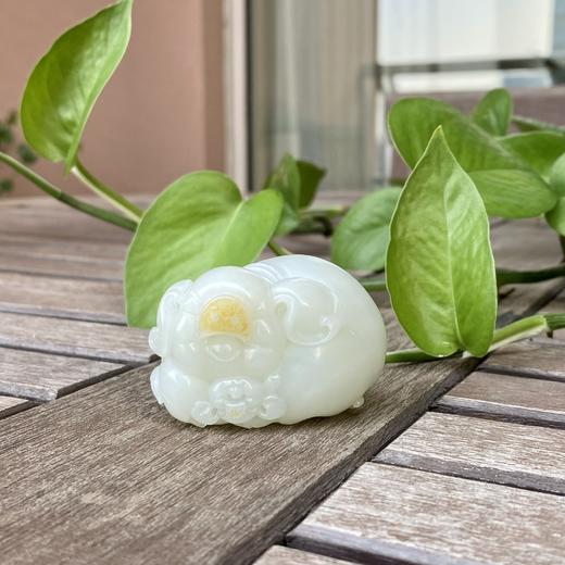 和田玉（羊脂白玉）籽料挂件--抱金猪138.05g 商品图1
