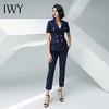IWY/藏青色条纹短袖西装长裤套装团队职业装CP10215 商品缩略图9
