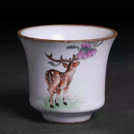 景德镇手绘茶杯纯手工汝瓷开片主人杯单只家用喝茶杯中式 商品图0