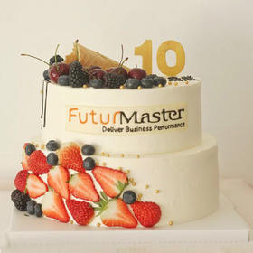 黑巢-企业周年用蛋糕（含糯米纸）生日蛋糕