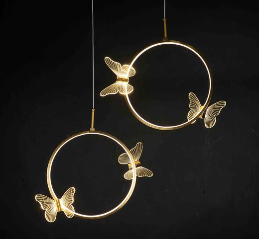 2头圆形蝴蝶吊灯【运费自理】 商品图1