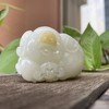 和田玉（羊脂白玉）籽料挂件--抱金猪138.05g 商品缩略图0