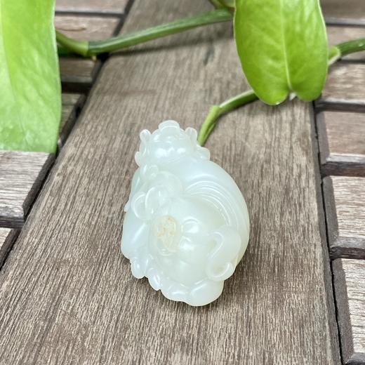 和田玉（羊脂白玉）籽料挂件--财福双得70.75g 商品图4