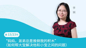 第13节：“妈妈，弟弟总是推倒我的积木”（如何帮大宝解决他和小宝之间的问题）