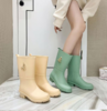 【服饰鞋包】雨鞋出口欧美时尚中筒雨鞋女套鞋雨水女式水鞋女士雨靴 商品缩略图2