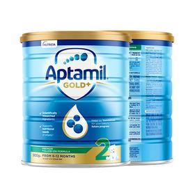 爱他美 金装加强奶粉2段 900克 两罐装 澳洲