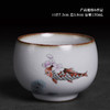 景德镇汝窑茶具单人手绘茶杯功夫茶杯陶瓷手工品茗锦鲤主人杯 商品缩略图4