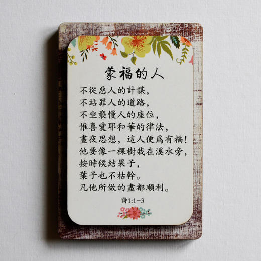 【恩典冰箱贴】圣诞热销! !10款内容可选 每一款都有美好的祝福！送自己 送同伴！彼此鼓励！双层密度板 6cm*9cm不大不小刚刚好 商品图0