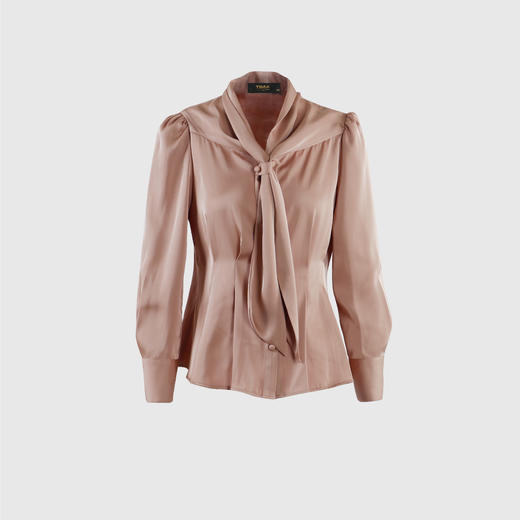 水手飘带领腰收折衬衣 商品图0