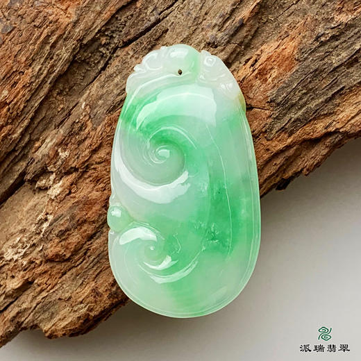 派瑞翡翠 翡翠挂件 冰糯种 绿色 商品图0
