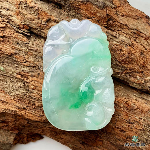 派瑞翡翠 翡翠挂件 冰糯种 绿色 商品图3