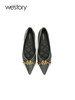 westory2021秋季新品气质金属饰品尖头浅口女单鞋W21CE71441 商品缩略图4