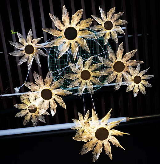 5头拉丝太阳花吊灯【运费自理】 商品图0