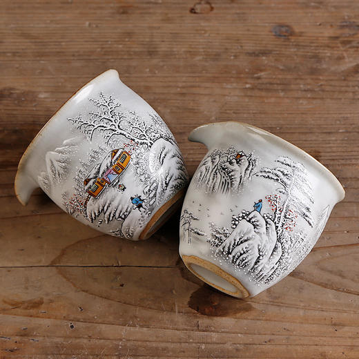 景德镇手绘汝窑公道杯单个分茶器功夫茶具陶瓷倒茶公杯 商品图1