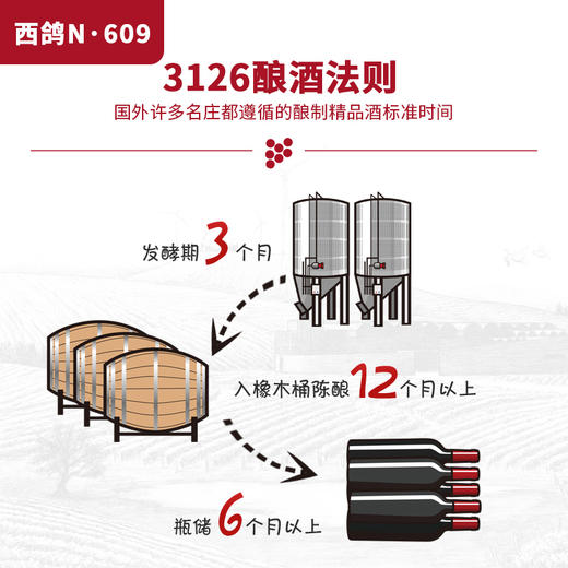 【幸运抽奖】西鸽N609干红葡萄酒礼盒装一支 商品图4