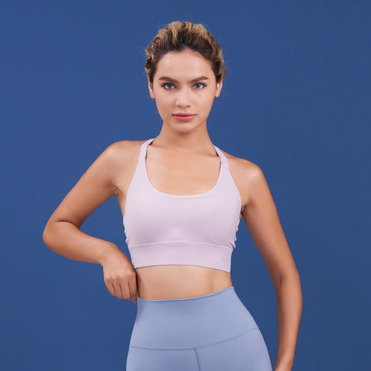 HaWaTa哈瓦塔 新款裸感瑜伽运动内衣女交叉美背跑步搭扣运动文胸 商品图1