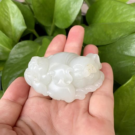 和田玉（羊脂白玉）籽料挂件--财福双得70.75g 商品图8