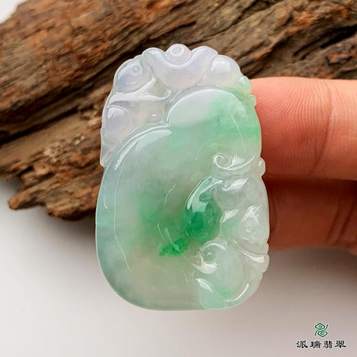 派瑞翡翠 翡翠挂件 冰糯种 绿色 商品图2