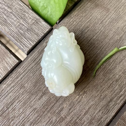和田玉（羊脂白玉）籽料挂件--财福双得70.75g 商品图3