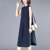 AA  JM锦棉竹节麻韩版宽松显瘦遮肚连衣裙 商品缩略图2