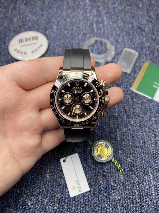 Rolex劳力士 迪通拿计时系列 黑色盘 间玫金黑色陶瓷圈口 进口橡胶表带 商品图0