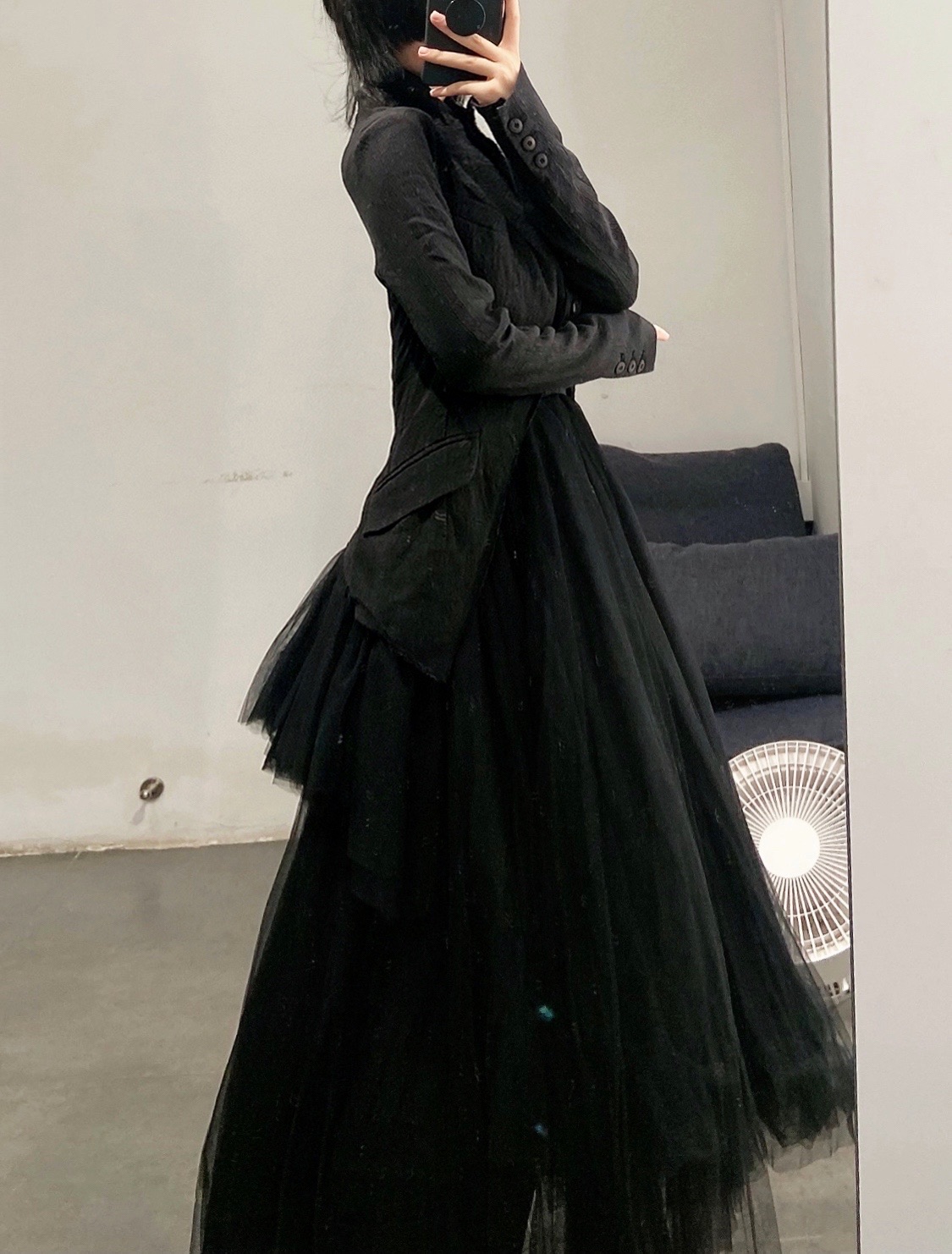 marclebihan25001黑色芭蕾舞半裙3层纱