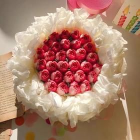 【爱你一生花束蛋糕】叮当CAKE爆款生日蛋糕-鲜果奶油蛋糕