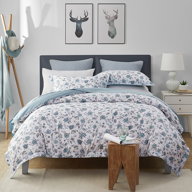 高支长绒棉 弗洛尔田园印花四件套