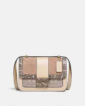 COACH 经典提花织物蛇皮细节ALIE单肩包