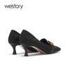 westory女款2021秋季时尚花纹细跟高跟单鞋S21CE71461 商品缩略图2