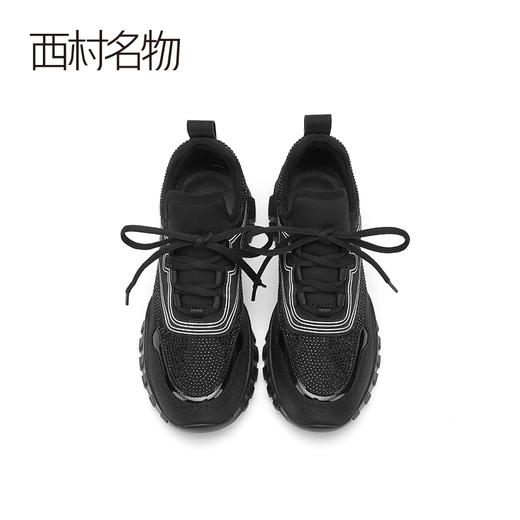 西村名物2021秋季新款时尚潮流运动风厚底老爹鞋女休闲鞋X21CM32971 商品图2