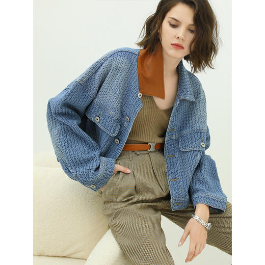 COCOBELLA千鸟格高腰打褶休闲裤女时尚通勤OL直筒西装裤PA67 商品图3