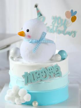 【加油冲鸭蓝】叮当CAKE爆款生日蛋糕-鲜果奶油蛋糕