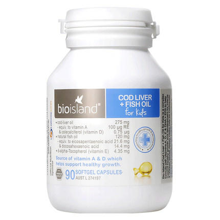 澳洲bioisland婴幼儿儿童鳕鱼肝油90粒宝宝护眼bioisland婴儿鳕鱼肝油 商品图1