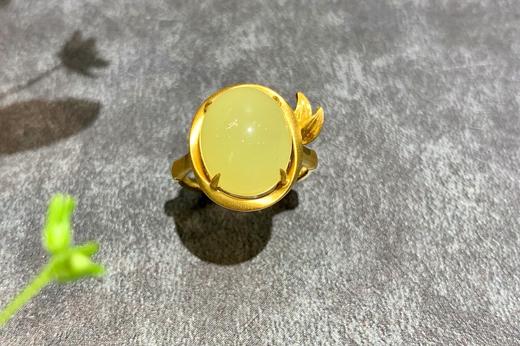 【御珠宫坊•君雅系列】金镶黄玉竹节戒指 商品图0