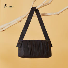TANGY Collection/天意精品2021年秋冬新品莨绸捏褶香云纱包包