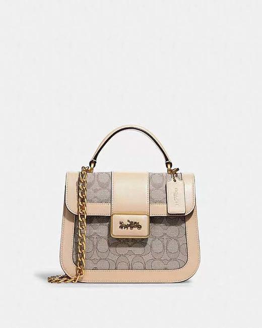 COACH 经典标志提花织物ALIE顶部手柄手袋 商品图0