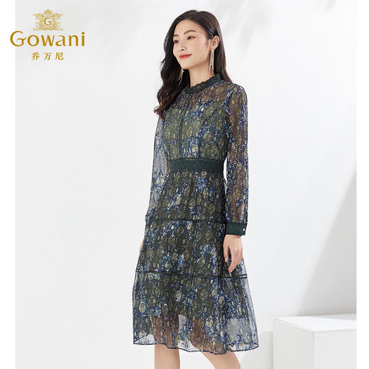 乔万尼春季新款连衣裙重磅蕾丝设计长裙EI3E120 商品图2