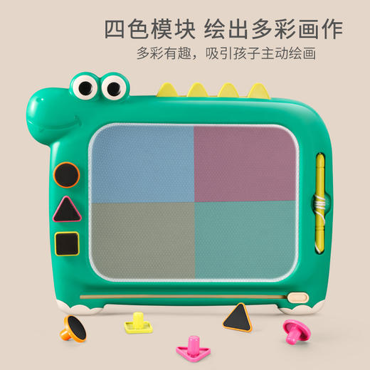 「赠蘑菇钉」【二合一磁性拼图画板】Sowow索沃儿童彩色涂鸦画板，释放涂鸦天性，绘建童画“王国” 商品图1