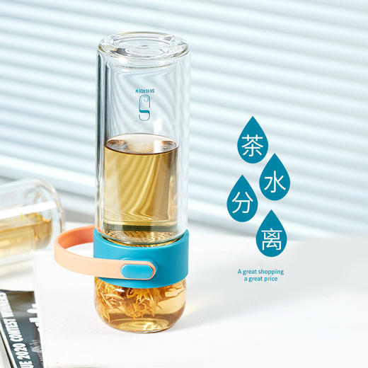 诗芙迪SILVERDEW 250ML茶水分离杯双层玻璃杯 商品图2